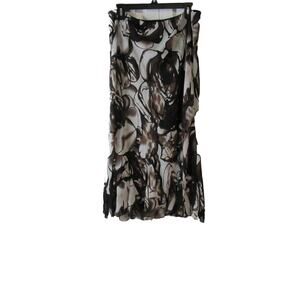 Cato Brown and white floral Maxi Skirt